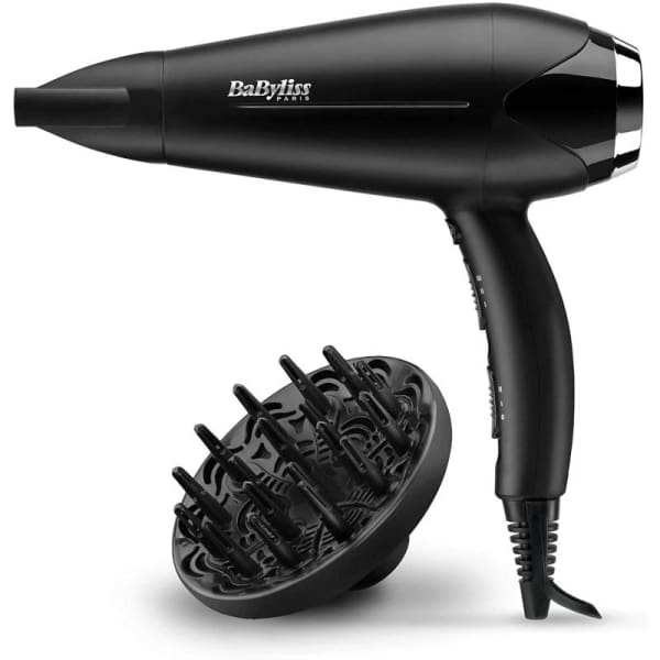 Sèche-Cheveux BABYLISS TURBO SHINE D570DE / 2200 W / NOIR & ARGENT Sèche-Cheveux BABYLISS TURBO SHINE D570DE / 2200 W / NOIR & ARGENT